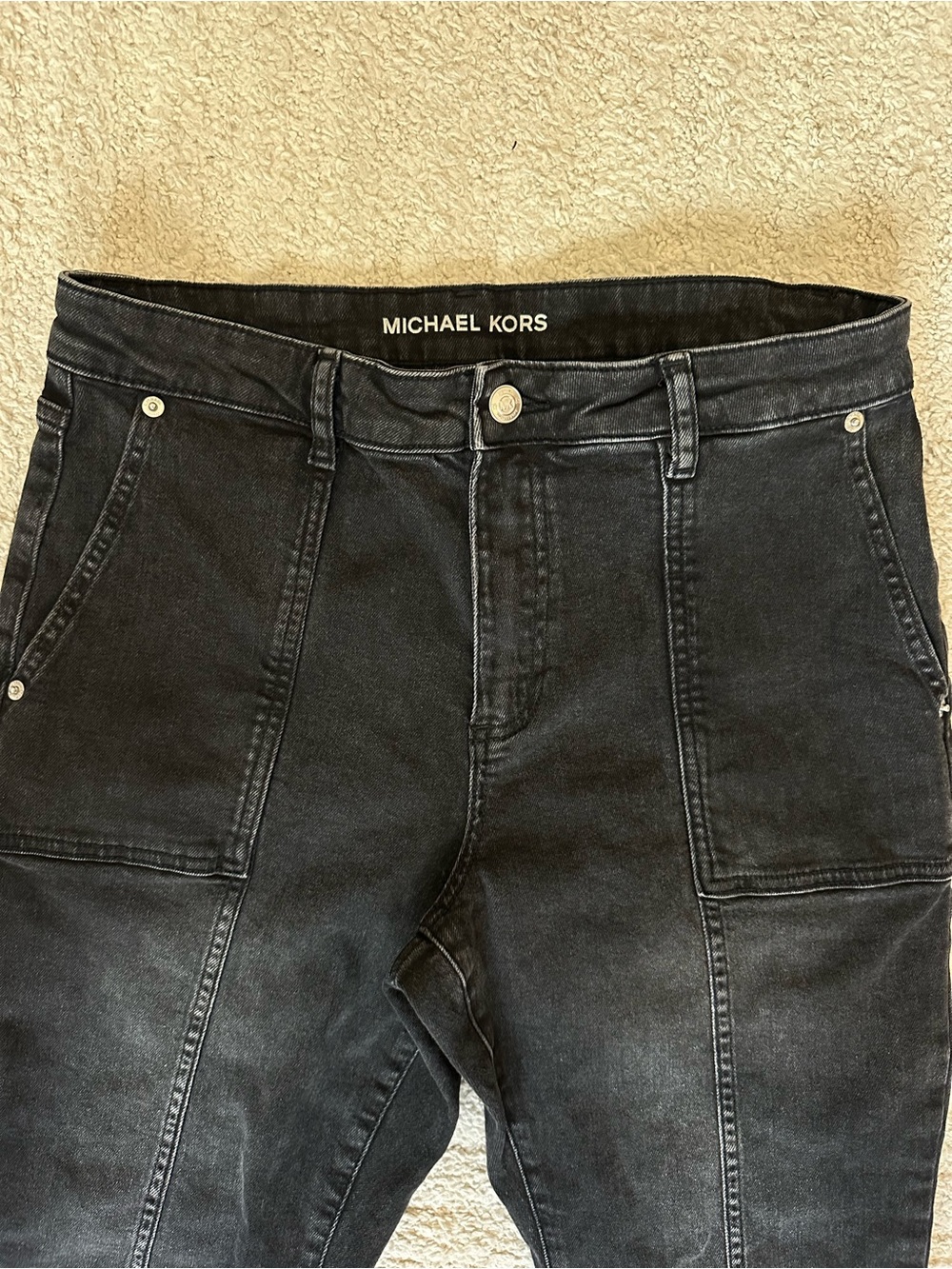 Michael Kors Black 3/4 Denim Pants
